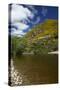 Taieri River and Taieri Gorge Train, South Island, New Zealand-David Wall-Stretched Canvas