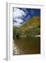 Taieri River and Taieri Gorge Train, South Island, New Zealand-David Wall-Framed Photographic Print