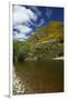 Taieri River and Taieri Gorge Train, South Island, New Zealand-David Wall-Framed Photographic Print