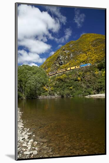 Taieri River and Taieri Gorge Train, South Island, New Zealand-David Wall-Mounted Photographic Print