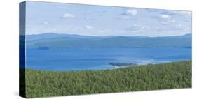 Taiga and Hovsgol Lake seen from above, Hovsgol province, Mongolia, Central Asia, Asia-Francesco Vaninetti-Stretched Canvas