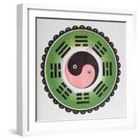 Taijitu, Traditional Symbol Representing the Principles of Yin and Yang-null-Framed Giclee Print