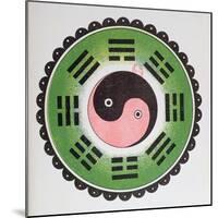 Taijitu, Traditional Symbol Representing the Principles of Yin and Yang-null-Mounted Giclee Print