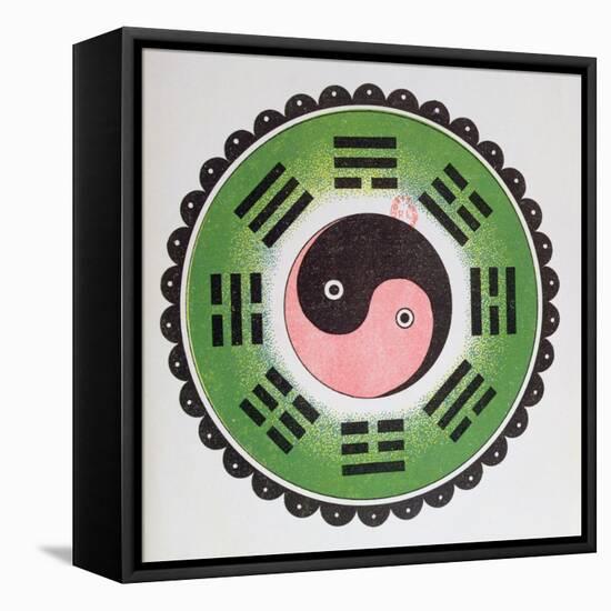 Taijitu, Traditional Symbol Representing the Principles of Yin and Yang-null-Framed Stretched Canvas