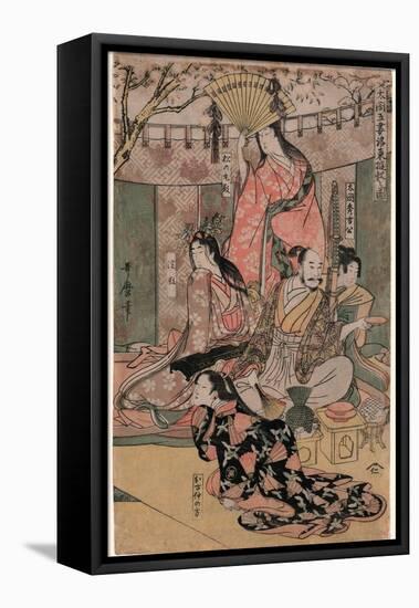Taiko Gosai Rakuto Yukan No Zu-Kitagawa Utamaro-Framed Stretched Canvas
