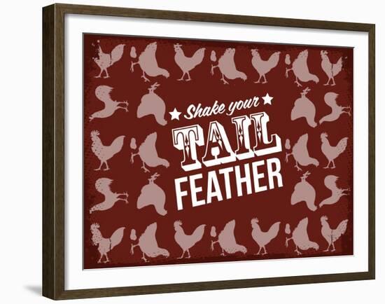 Tail Feather-null-Framed Giclee Print