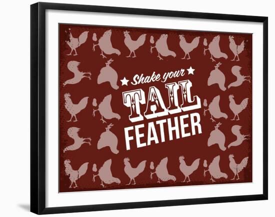 Tail Feather-null-Framed Giclee Print