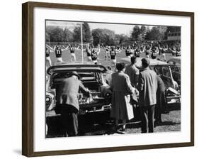 Tailgate Picnic for Spectators at Amherst College Prior to Football Game-null-Framed Photographic Print