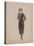 Tailleur lainage noir et blanc-Madeleine Vionnet-Stretched Canvas