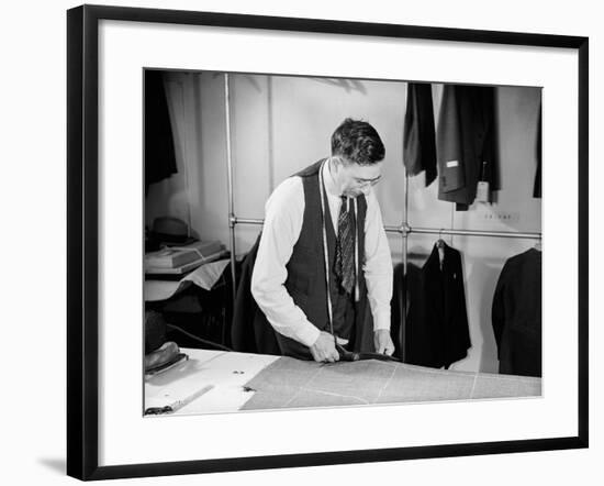 Tailor Cutting Fabric-Philip Gendreau-Framed Photographic Print