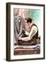 Tailor Examining Work-null-Framed Art Print