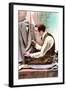 Tailor Examining Work-null-Framed Art Print