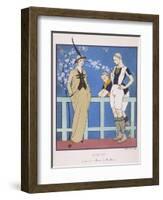 Tailor-Made by Redfern with Draped Skirt with Side Pockets Waistcoat and Jacket-Georges Barbier-Framed Art Print