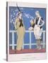 Tailor-Made by Redfern with Draped Skirt with Side Pockets Waistcoat and Jacket-Georges Barbier-Stretched Canvas