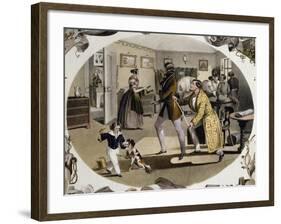 Tailor's Shop, 1838, Colour Lithograph by Carl Kunz and Johann Geiger, Austria, 19th Century-null-Framed Giclee Print