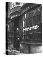 Tailor to All the Gentlemen of Winchester College Albert Gard, Standing in the Doorway of His Store-Cornell Capa-Stretched Canvas