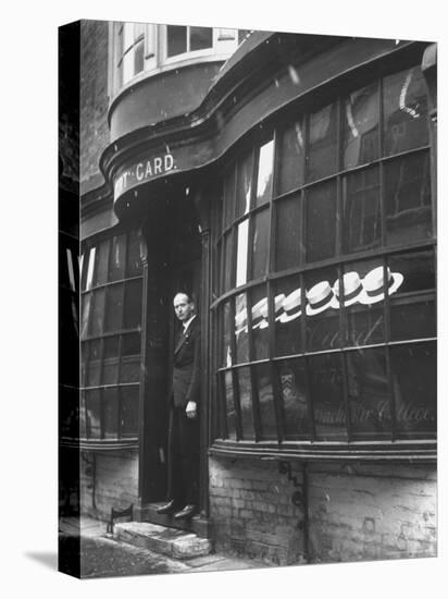 Tailor to All the Gentlemen of Winchester College Albert Gard, Standing in the Doorway of His Store-Cornell Capa-Stretched Canvas