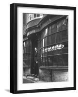 Tailor to All the Gentlemen of Winchester College Albert Gard, Standing in the Doorway of His Store-Cornell Capa-Framed Photographic Print