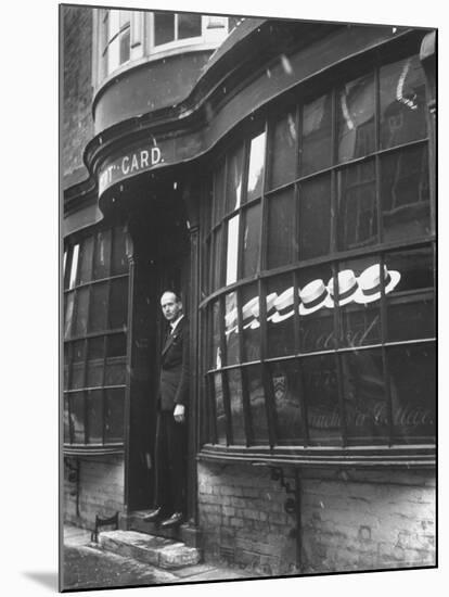 Tailor to All the Gentlemen of Winchester College Albert Gard, Standing in the Doorway of His Store-Cornell Capa-Mounted Photographic Print