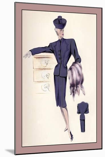 Tailored Soft Suit-null-Mounted Art Print