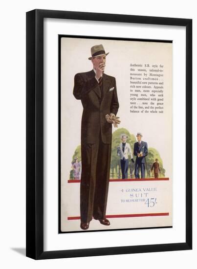 Tailored-To-Measure by Montague Burton Craftsmen-null-Framed Art Print