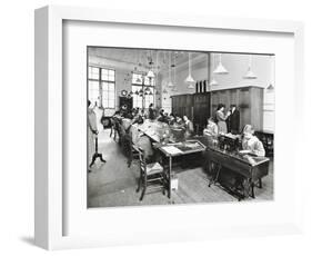 Tailoring Class, Barrett Street Trade School for Girls, London, 1915-null-Framed Photographic Print