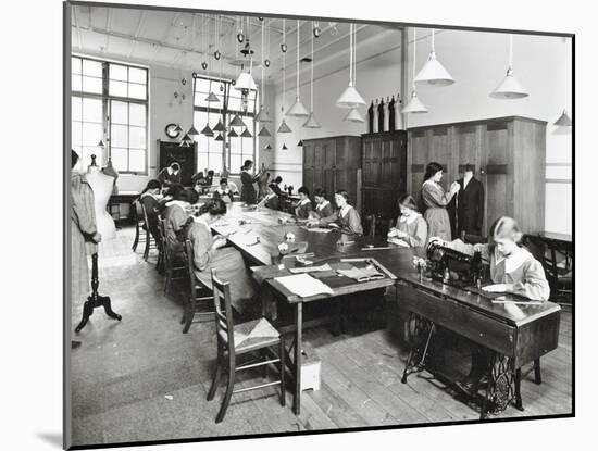 Tailoring Class, Barrett Street Trade School for Girls, London, 1915-null-Mounted Premium Photographic Print