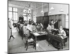 Tailoring Class, Barrett Street Trade School for Girls, London, 1915-null-Mounted Premium Photographic Print