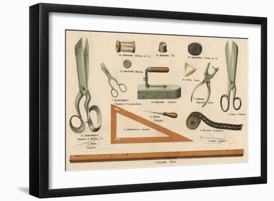 Tailoring Tools-null-Framed Art Print