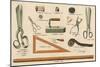 Tailoring Tools-null-Mounted Art Print