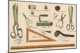 Tailoring Tools-null-Mounted Art Print