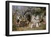 Tailors and Guitarist in the Garden-Jose Gallegos Y Arnosa-Framed Giclee Print