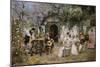 Tailors and Guitarist in the Garden-Jose Gallegos Y Arnosa-Mounted Giclee Print