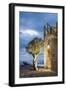 Tainaron Blue Retreat in Mani, Greece. Exterior View of an Alcove in a Stone Wall and a Tree-George Meitner-Framed Photographic Print