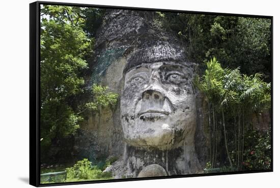 Taino Indian Sculpture, Isabela, Puerto Rico-George Oze-Framed Stretched Canvas