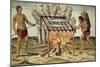 Taino Natives Cooking Fish-null-Mounted Giclee Print