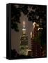 Taipei 101 at Night, Taipei, Taiwan, Asia-Charles Bowman-Framed Stretched Canvas