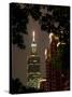 Taipei 101 at Night, Taipei, Taiwan, Asia-Charles Bowman-Stretched Canvas