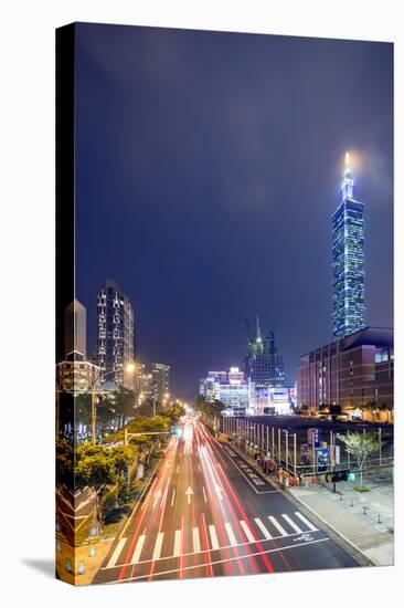 Taipei 101 Building, Taipei, Taiwan, Asia-Christian Kober-Stretched Canvas