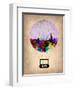 Taipei Air Balloon-NaxArt-Framed Art Print