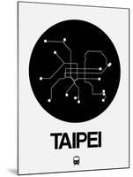 Taipei Black Subway Map-NaxArt-Mounted Art Print