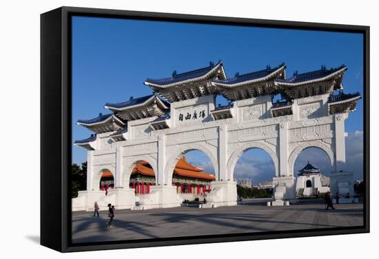 Taipei Chiang Kai Shek Memorial Hall Arch-Charles Bowman-Framed Stretched Canvas