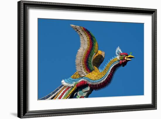 Taipei Colourful Bird Icon On Temple Longshan-Charles Bowman-Framed Photographic Print