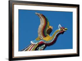 Taipei Colourful Bird Icon On Temple Longshan-Charles Bowman-Framed Photographic Print