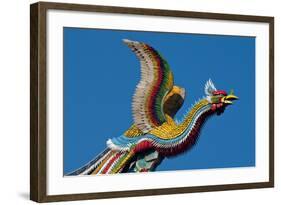 Taipei Colourful Bird Icon On Temple Longshan-Charles Bowman-Framed Photographic Print