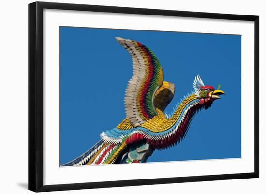 Taipei Colourful Bird Icon On Temple Longshan-Charles Bowman-Framed Photographic Print