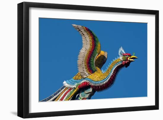 Taipei Colourful Bird Icon On Temple Longshan-Charles Bowman-Framed Photographic Print