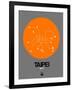 Taipei Orange Subway Map-NaxArt-Framed Art Print