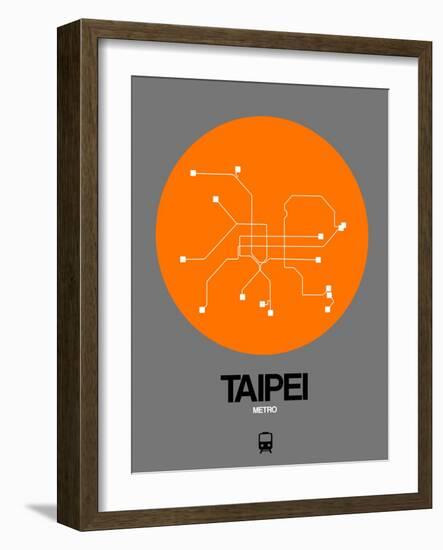 Taipei Orange Subway Map-NaxArt-Framed Art Print