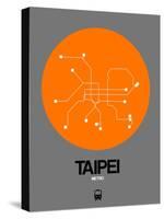 Taipei Orange Subway Map-NaxArt-Stretched Canvas